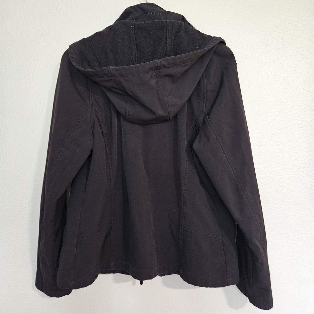 Calvin Klein Womens Small Black Softshell Hooded Jacket Fleece Lined Water... - Picture 11 of 11